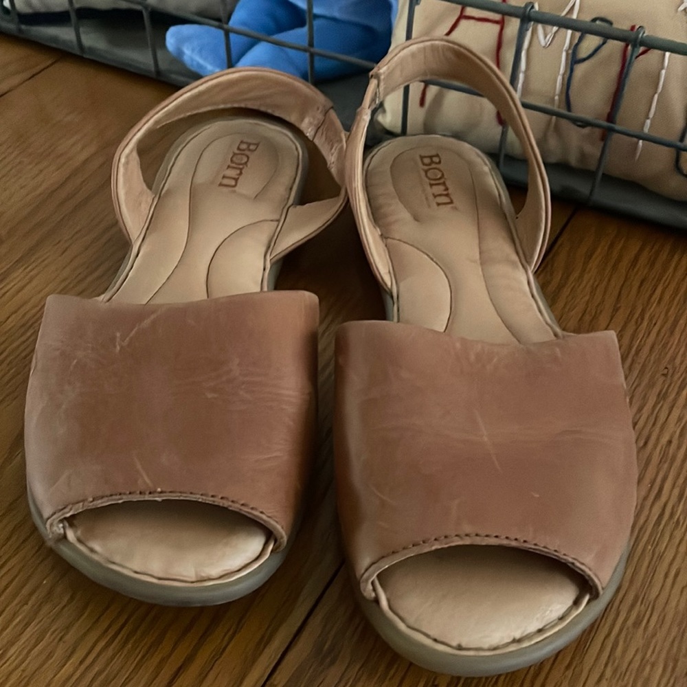 Born slip on leather sandals